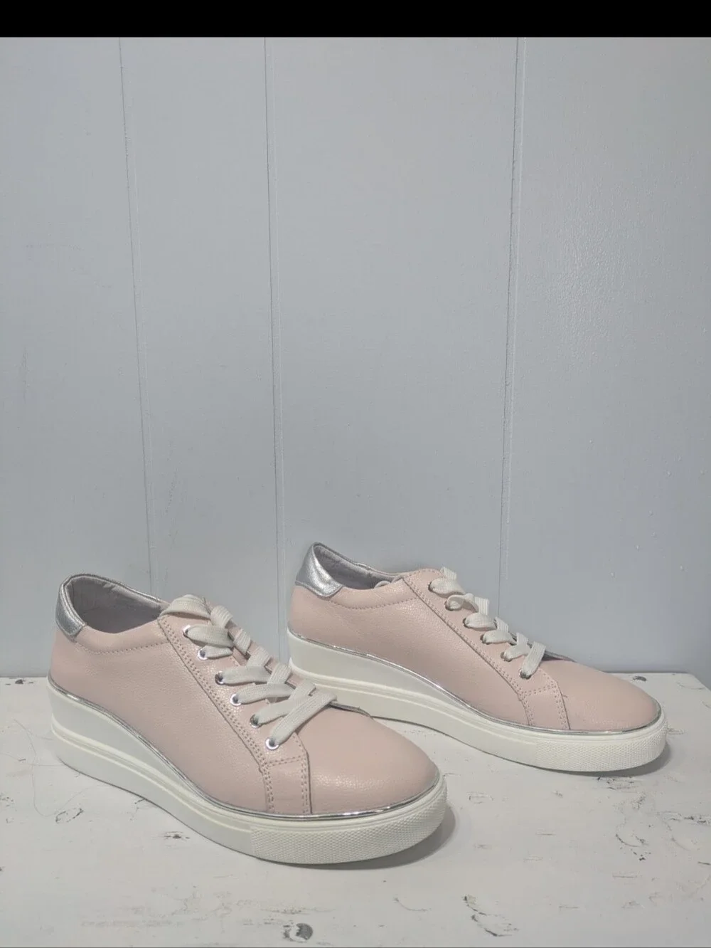 Bonavi Lace Up Leather‎ Sneaker Pink Size UK 40 US 9.5